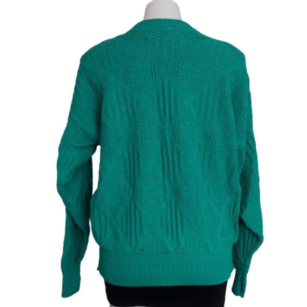 Vintage 1990's Unisex The Fox Collection Dad Sweater, Green L/XL - Picture 4 of 13